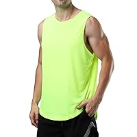 meioro Men's Mesh Tank Top Shirt Quick Drying Sleeveless Shirts Fitted Muscle Tank Tops Sport Round Neck T-Shirt