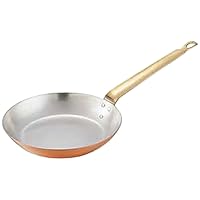 Yamashita Craft 04-0180-1103 Copper Frying Pan, Brass Handle, 10.6 inches (27 cm)