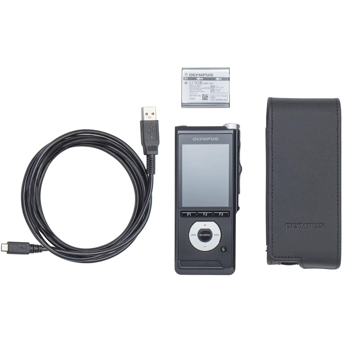OM Digital Solutions DS-2600 Digital Voice Recorder, Rechargeable Batteries, Case & OM Digital Solutions Dictation Software, Black