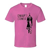 Omar Little Omar's Comin Hustle Wire Tv Show T Shirt