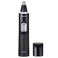 Ear and Nose Hair Trimmer for Men with Vacuum Cleaning System, Powerful Motor and Dual-Edge Blades for Smoother Cutting, Wet/Dry – ER-GN70-K (Black)