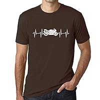 Men's Graphic T-Shirt Motorcycle Heartbeat Eco-Friendly Limited Edition Short Sleeve Tee-Shirt Vintage Birthday