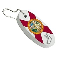 GRAPHICS & MORE Florida FL Home State Flag Officially Licensed Floating Keychain Oval Foam Fishing Boat Buoy Key Float