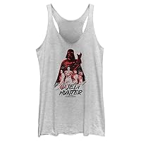 Star Wars OBI-Wan Kenobi Jedi Hunter Women's Fast Fashion Racerback Tank Top, White Heather, Small