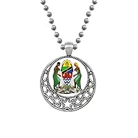 Beauty Gift Tanzania Africa National Emblem Necklaces Pendant Retro Moon Stars Jewelry