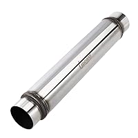 Upower 3 Inch Inlet/Outlet Exhaust Muffler, 3