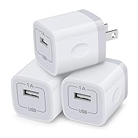 Charger Box,USB Adapter Plug,Sicodo 3Pack Single Port Wall Plug Cell Phone Charging Blocks Power Brick Fast Charging Cube for iPhone 15 14 13 12 Pro Max 11 X 8,Samsung Galaxy S23 S22 S21,Moto