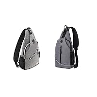 MOSISO Sling Backpack, Multipurpose Crossbody Shoulder Bag Crossbody Shoulder Chest Bag Travel Hiking Daypack with Vertical Zipper Pocket&Reflective Strip, Grey