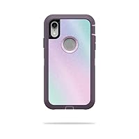 MightySkins Glossy Glitter Skin for OtterBox Defender iPhone XR - Cotton Candy | Protective, Durable High-Gloss Glitter Finish | Easy to Apply, Remove, and Change Styles | Made in The USA