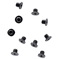 Deal4GO 10-Pack M3 x 3 mm Phillips Flat-Head Screw w/Nickel Plated Replacement for Laptop Bottom case 2.5-inch SATA Hard Drvie SSD Screws (Black)
