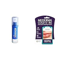 Abreva 10 Percent Docosanol Cold Sore Treatment, Treats Your Fever Blister in 2.5 Days - 0.07 oz Pump & Mederma Fever Blister Discreet Healing Patch - A Patch That Protects and Conceals Cold Sores