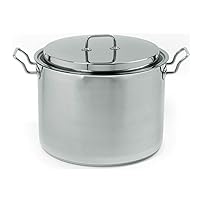 Norpro KRONA 20 Quart Stainless Steel Stock Pot with Lid, Silver