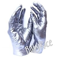 Adult 3D Handprint Hand Cast Life Casting Kit, Pewter - Wedding Anniversary Valentines Gift - by BabyRice