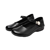 Women's Flat Sole Leather Shoes Spring and Autumn New Flat Heel Leather Shoes