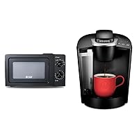 COMMERCIAL CHEF 0.6 Cubic Foot Microwave with 6 Power Levels, Small Microwave & Keurig K-Classic Coffee Maker K-Cup Pod, Single Serve, Programmable, 6 to 10 oz. Brew Sizes