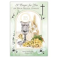 Christian Brands Catholic A Prayer for You On Your Silver Jubilee - 25th Jubilee Anniversary Card (Pack of 12)