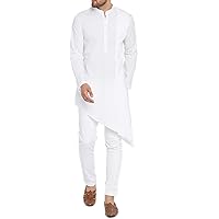 WINTAGE Men's Cotton Silk Festive and Casual Kurta Pajama Pyjama : White