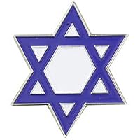 PinMart's Blue and White Jewish Star of David Enamel Lapel Pin
