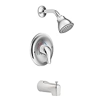 Moen Chateau Chrome Single Handle Posi-Temp Tub and Shower Faucet, Valve Included, L2353