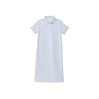 Lacoste Girls' Little Short Sleeve Polo Dress W/CROCODELLE Chest Writing, Phoenix Blue