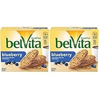 belVita Breakfast Biscuits, Blueberry Flavor, 5 Packs (4 Biscuits Per Pack) (Pack of 2)