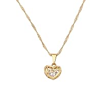 24K Gold Love Crystal Script Rhinestone Pendant Necklace Pendant Jewelry
