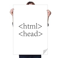 Programmer Program Statement HTML Sticker Decoration Poster Playbill Wallpaper Window Decal
