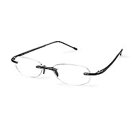 Scojo New York Gels Original Reading Glasses, Handmade Scratch Resistant Readers for Women and Men, Midnight - 3.00x