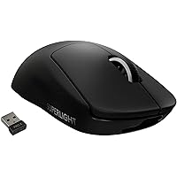 Logitech G PRO X Superlight Wireless Gaming Mouse, Ultra-Lightweight, Hero 25K Sensor, 25,600 DPI, 5 Programmable Buttons, Long Battery Life, Compatible with PC/Mac - Black (Renewed)