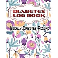 Diabetic Blood Sugar Journal: Daily Diabetic Log Book With Diet Journal Blood Sugar Log & Health Log Year Navy 120 Pages Size 8.5x11 INCH Glossy Cover ... Paper Sheet ~ Slim - Year # Drugs Good Print.