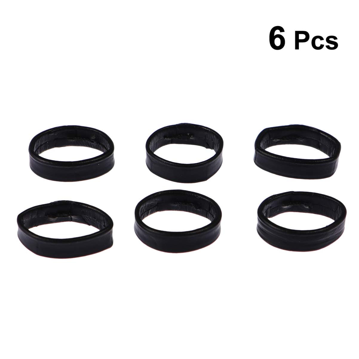 Hemobllo 6pcs Leather Watch Strap Loop Band Holder 18mm Leather Watch Keeper Retainer Ring Replacement Watch Repair Supplies Black