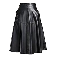 Handmade Women's Genuine Lambskin Leather mid Skirt Outfit Leather mid Skirt Real Leather