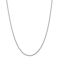 14k Gold Regular Rope Necklace Jewelry for Women in White Gold Choice of Lengths 16 18 20 22 24 30 and 1.75mm 2.25mm 2.5mm 2mm 3.25mm 4mm