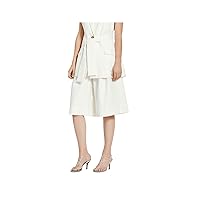 Nicholas Womens White Stretch Zippered Pocketed Pleated Wear to Work Bermuda Shorts 6