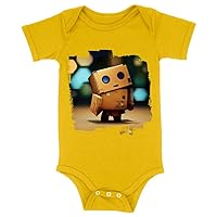 Robot Baby Jersey Bodysuit - Cartoon Baby Bodysuit - Cute Baby One-Piece