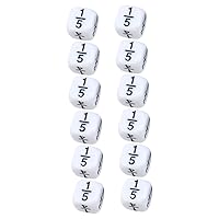 ERINGOGO 12pcs Dice Math Teaching Aids Fun Math Games Classroom Supplies Toy for Boy Kid Toys Kids Playsets Math Game for Kids Math Learning Toy Game Props White Plastic Parent-Child