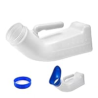 2 Packs urinals, Portable Urinal Bedpan with Screw Cap and Funnel, Unisex Urinal, Suitable for Outdoor Travel, car