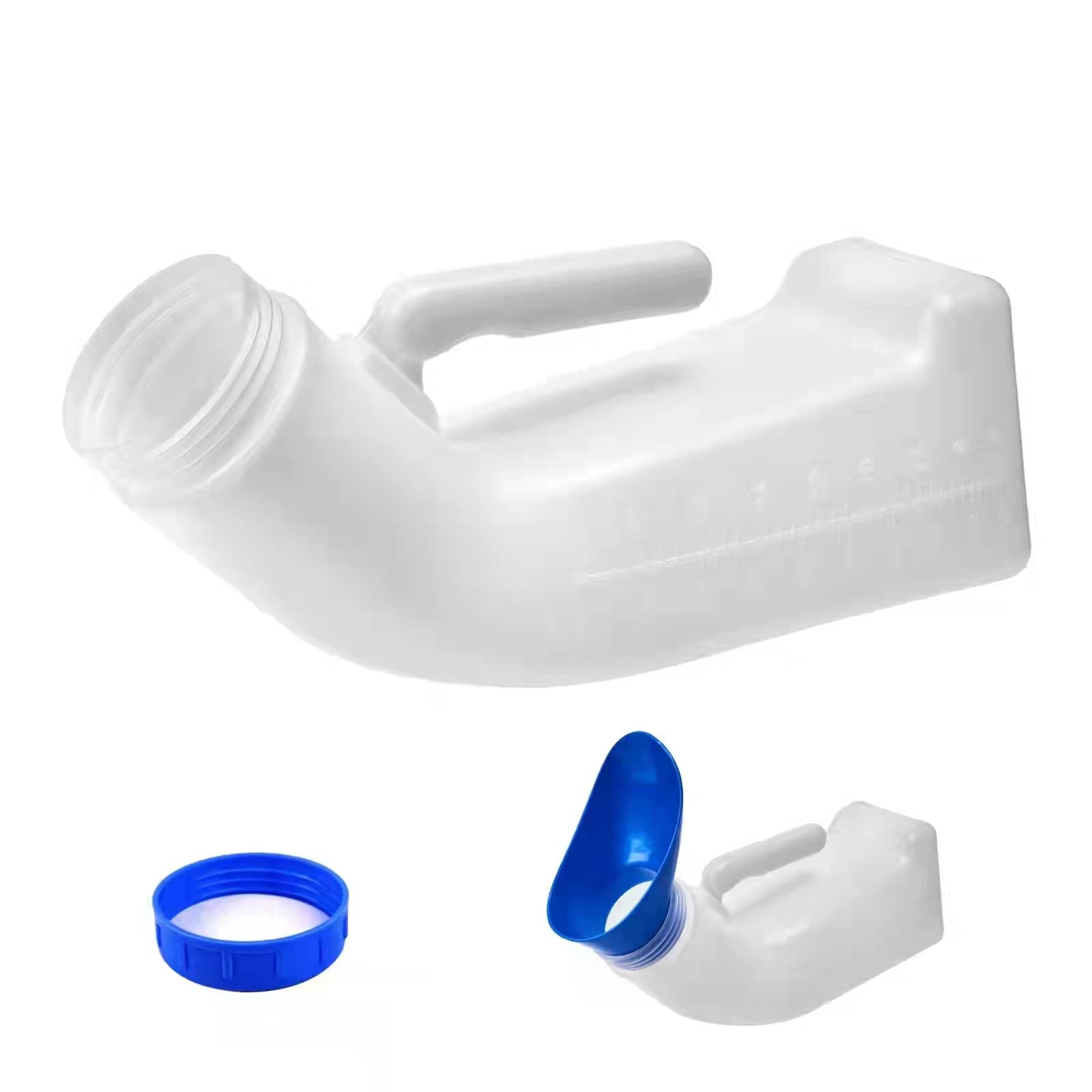 Hguim 2 Packs urinals, Portable Urinal Bedpan with Screw Cap and Funnel, Unisex Urinal, Suitable for Outdoor Travel, car