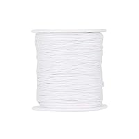 100 Yards/Roll 1mm Waxed Cotton Cord Beading Braided Thread Macrame Crafting String Rope for DIY Bracelet Necklace Jewelry Making White