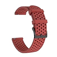 20mm Watch Silicone Watchband Bracelet for SUunto 3 Fitness Watchband for Polar Ignite/2/Unite Smartwatch Belt Writband (Color : Red, Size : for Suunto 3 Fitness)