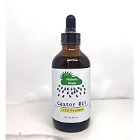 Organic Castor Oil,4 oz - 100% USDA Certified Pure Cold Pressed Hexane free - Best oil Growth For Eyelashes, Hair, Eyebrows, Face and Skin, Triple Filtered, Great for Acne
