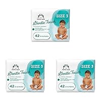 Amazon Brand - Mama Bear Gentle Touch Diapers, Hypoallergenic, Size 3 (42 Count), White, Pack of 3