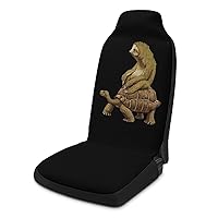 Sloth Riding Turtle Car Seat Covers Universal Seat Protective Covers Car Interior Accessory for Most Cars 1PCS