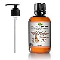 Pure Carrier and Essential oils for Skin Care, Hair, Body Moisturizer for Face-Anti Aging Skin Care (Wild Alaskan Salmon Oil, 4oz)