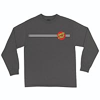 SANTA CRUZ Mens L/S T-Shirt Classic Dot L/S Skate T-Shirt - Charcoal Heather, Size: Medium