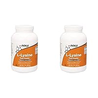 NOW Supplements, L-Lysine (L-Lysine Hydrochloride) Powder, Supports Collagen Synthesis*, Amino Acid, 1-Pound (Pack of 2)