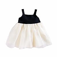 Girls' Summer Dress Fashionable Children's Dress Summer Baby Sleeveless Splice Suspended Dress Girls