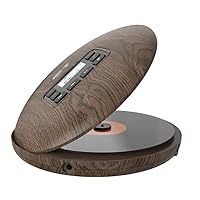 Retro and Elegant CD Player Portable HiFi Sound Effect Wood Grain CD Player Ultraing-Thin Multi-Sound Effect CD Player