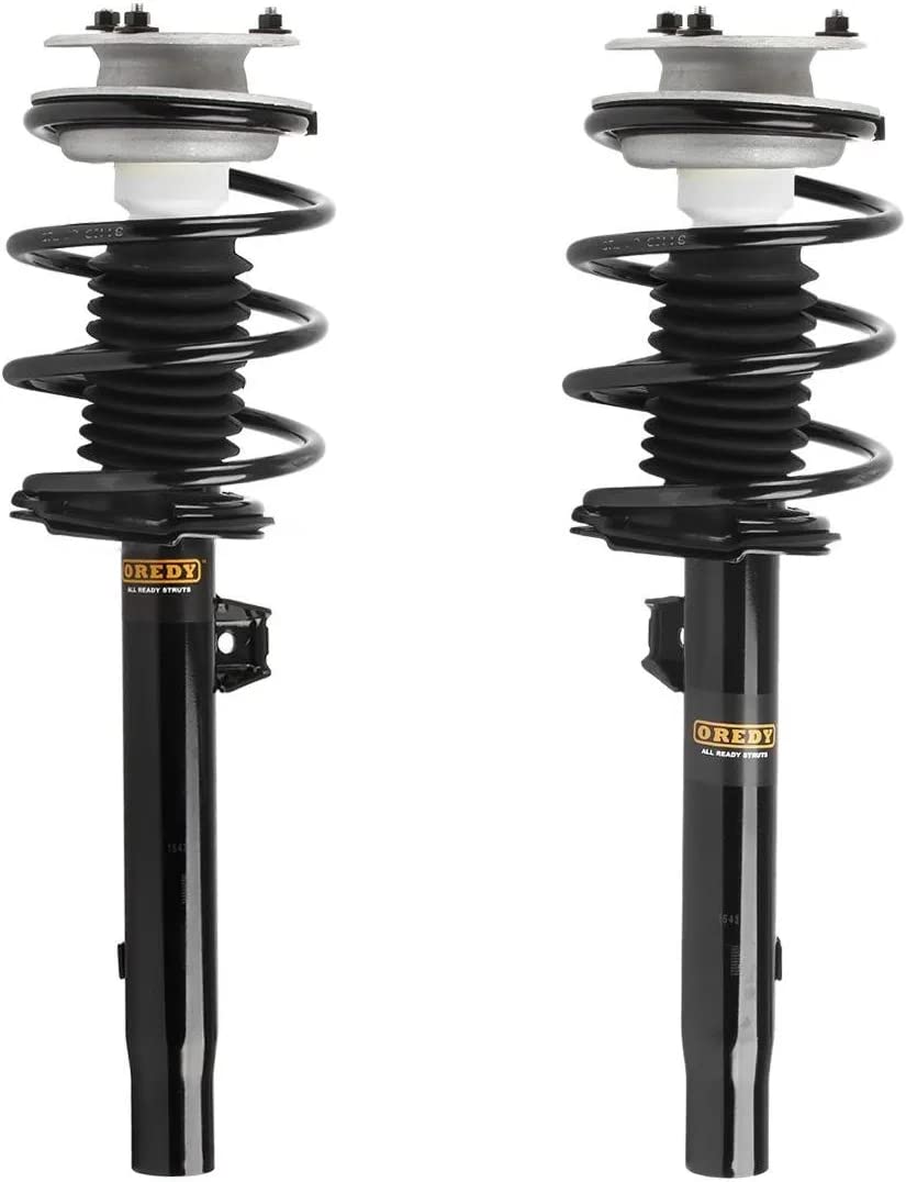 OREDY Front Pair Struts with Coil Spring Assembly Replacement for BMW 320i 323i 323Ci 325i 328i 330i 328Ci 330Ci -171581 171582