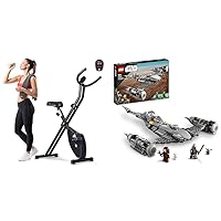 EVOLAND Exercise Bike, Fitness Bike with LCD Display and 8-Level Adjustable Magnetic Resistance & LEGO 75325 Star Wars The Mandalorian's N-1 Starfighter Building Toy, The Book of Boba Fett